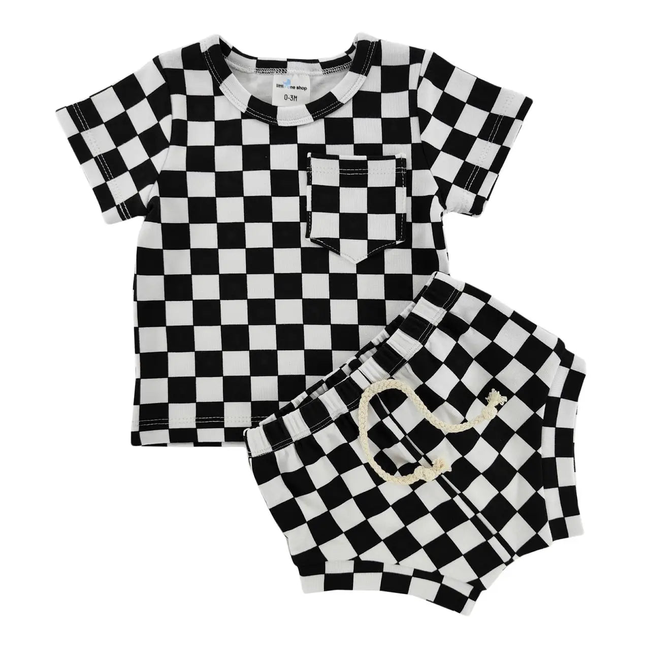 Black Checkered Pocket Set